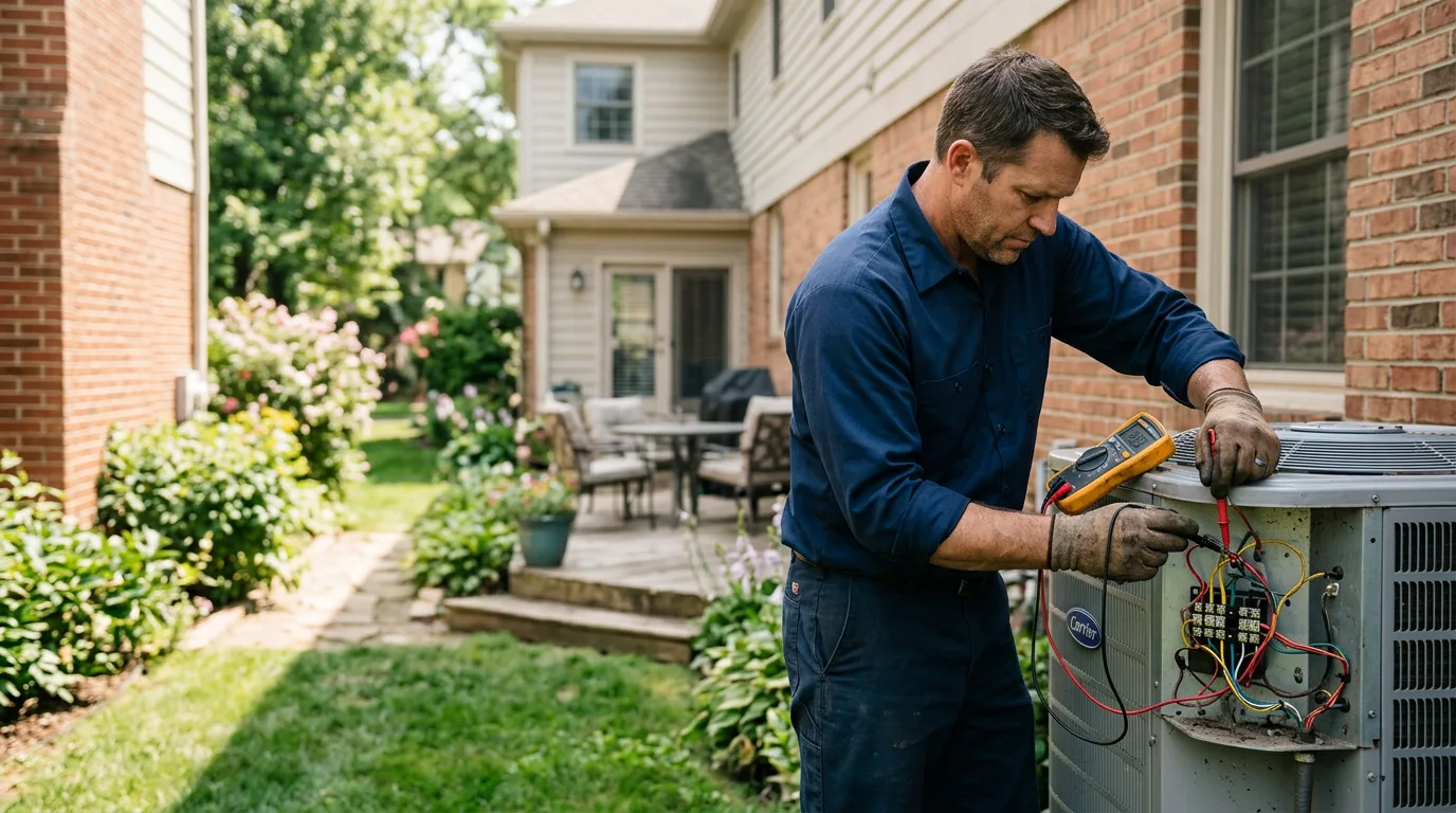 HVAC technician working near Powder River, WY